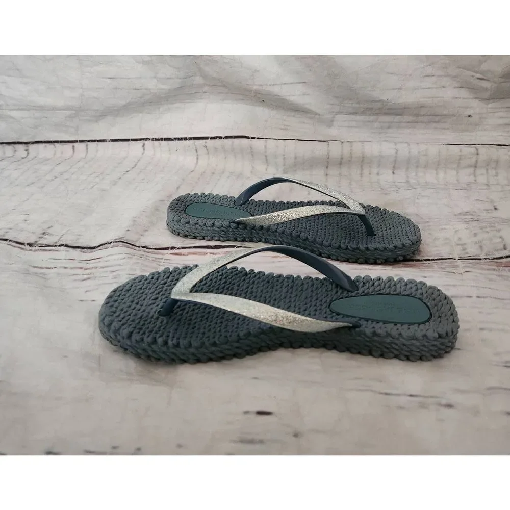 Ilse‎ Jacobsen Glitter Flip Flops Size 6